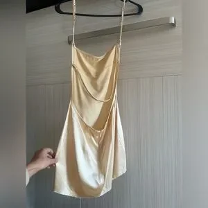 ARE YOU AM I Dresses Are You Am I Small Misa Gold Dress Poshmark